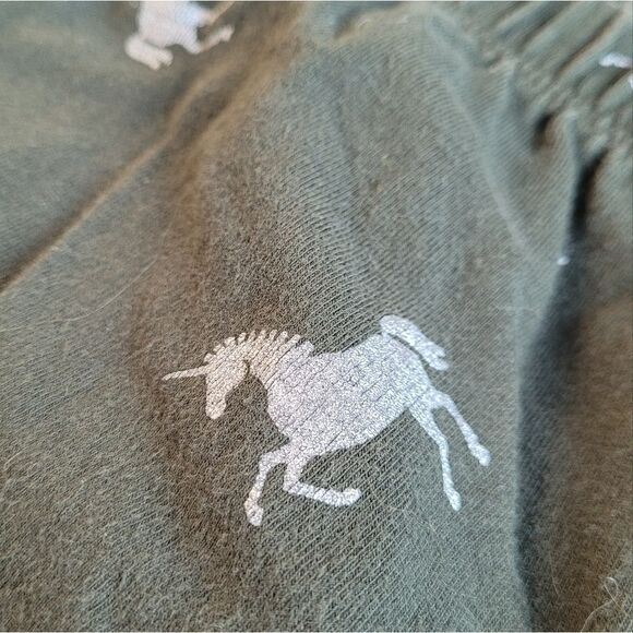 🤸♀️3 for 12🤸♂️ GAP Kids Everyday Leggings Green Unicorn Large - Picture 2 of 3